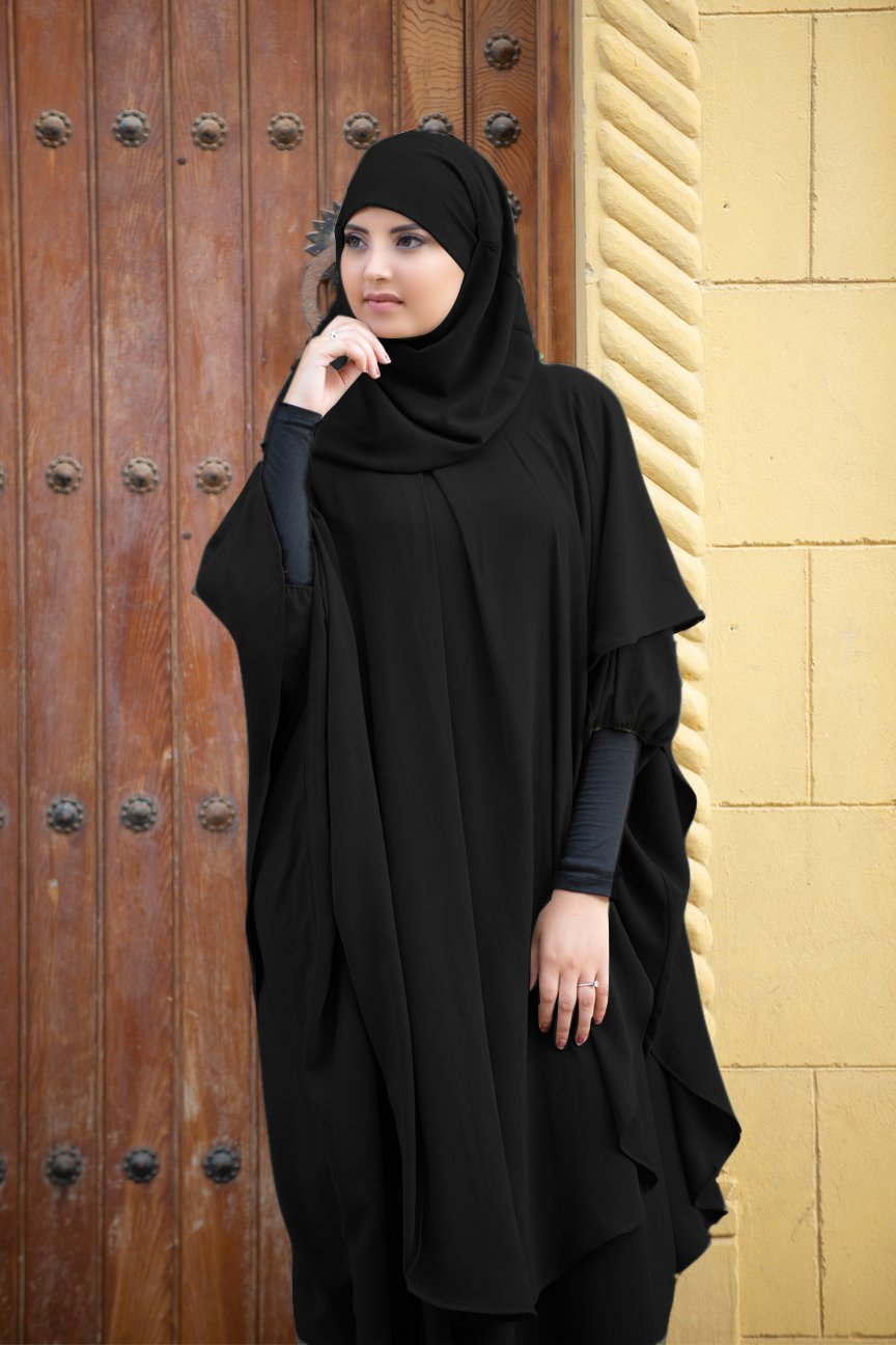 Abaya Khaleej + long khimar with 