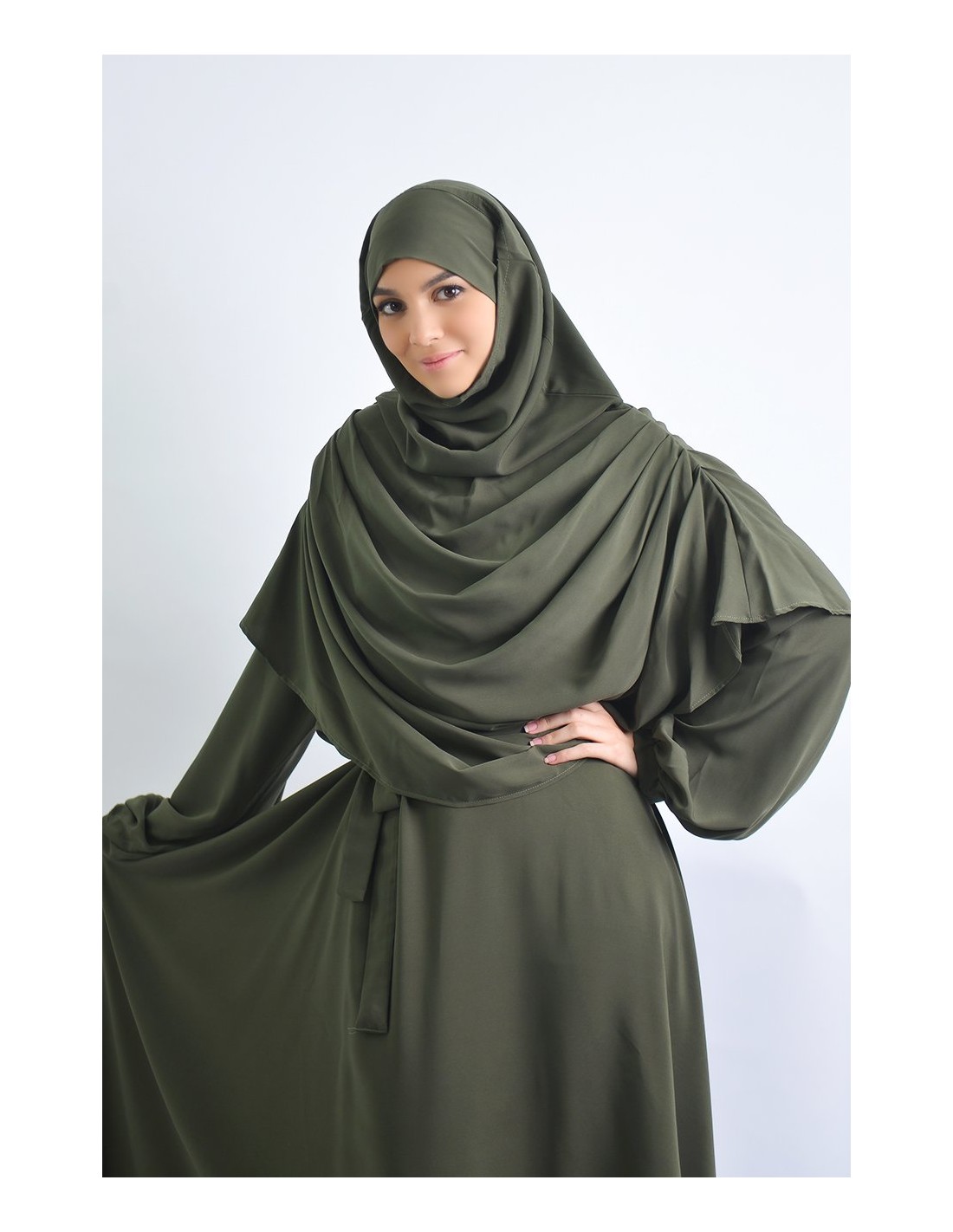 Abaya simplissime +khimar a plis