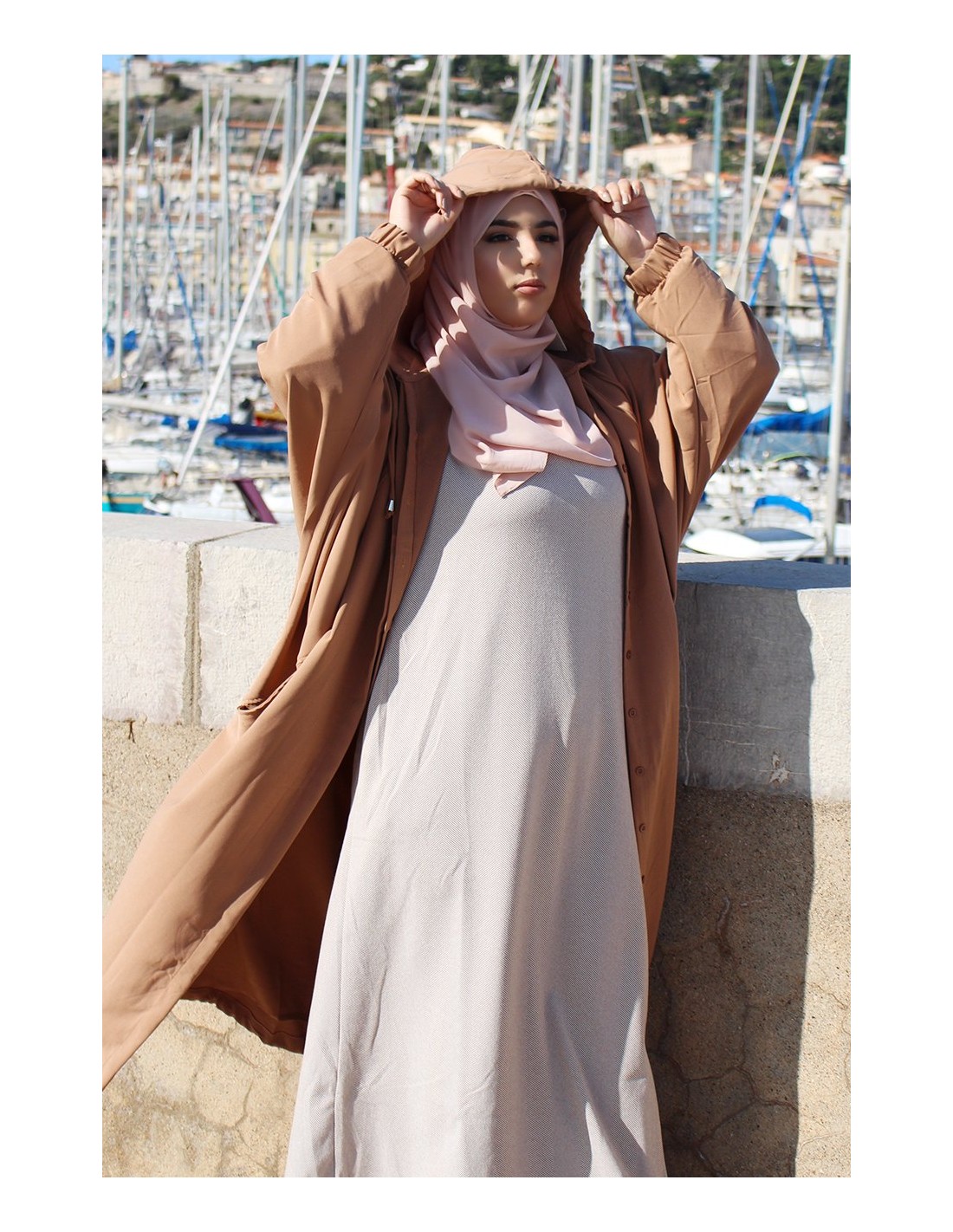 Abaya veste à capuche Trendy
