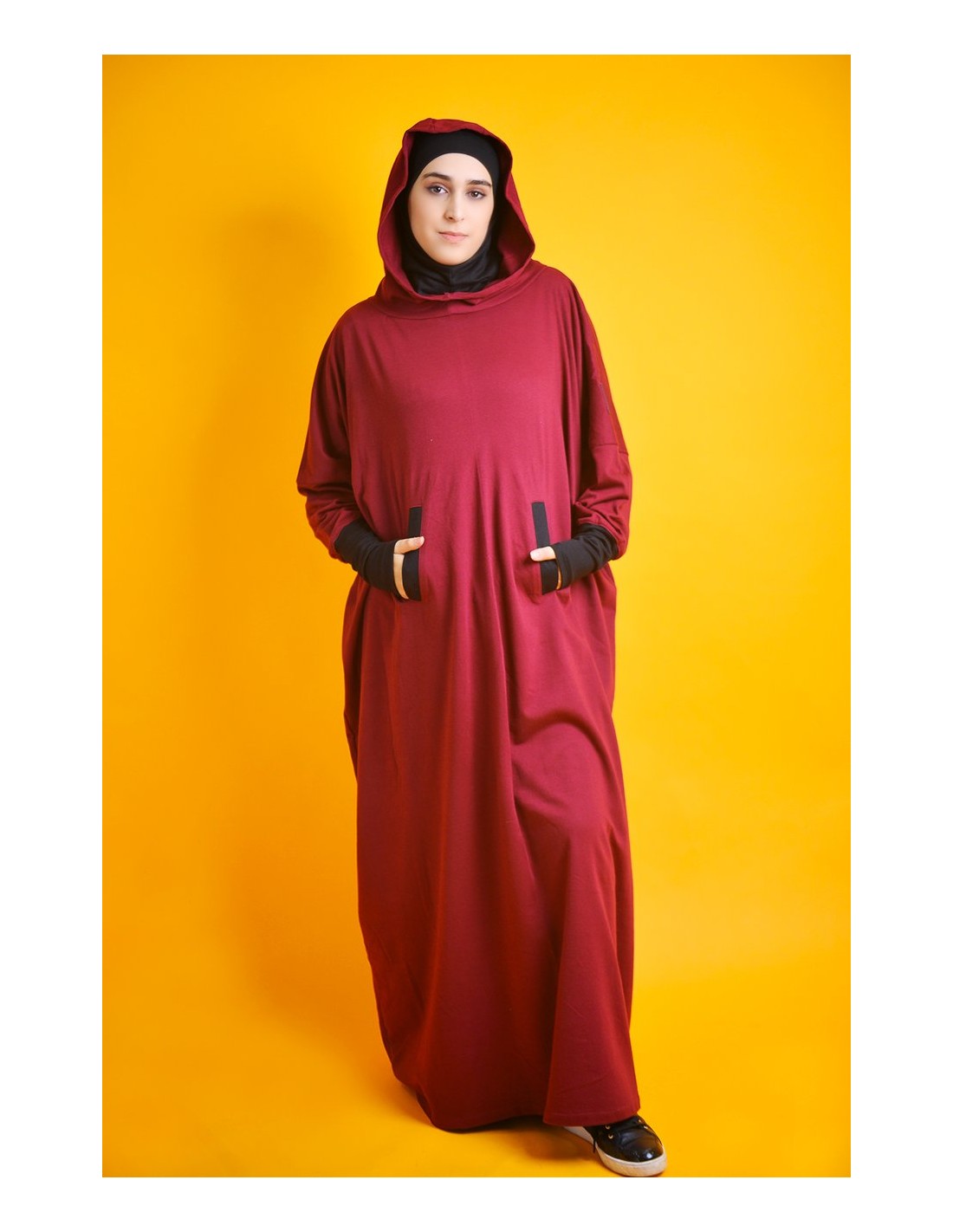 Abaya Young Molleton with integrated hijab