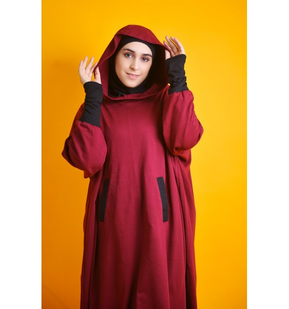 Abaya Young Molleton avec hijab intégré