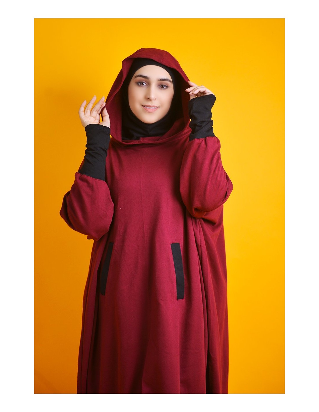 Abaya Young Molleton with integrated hijab