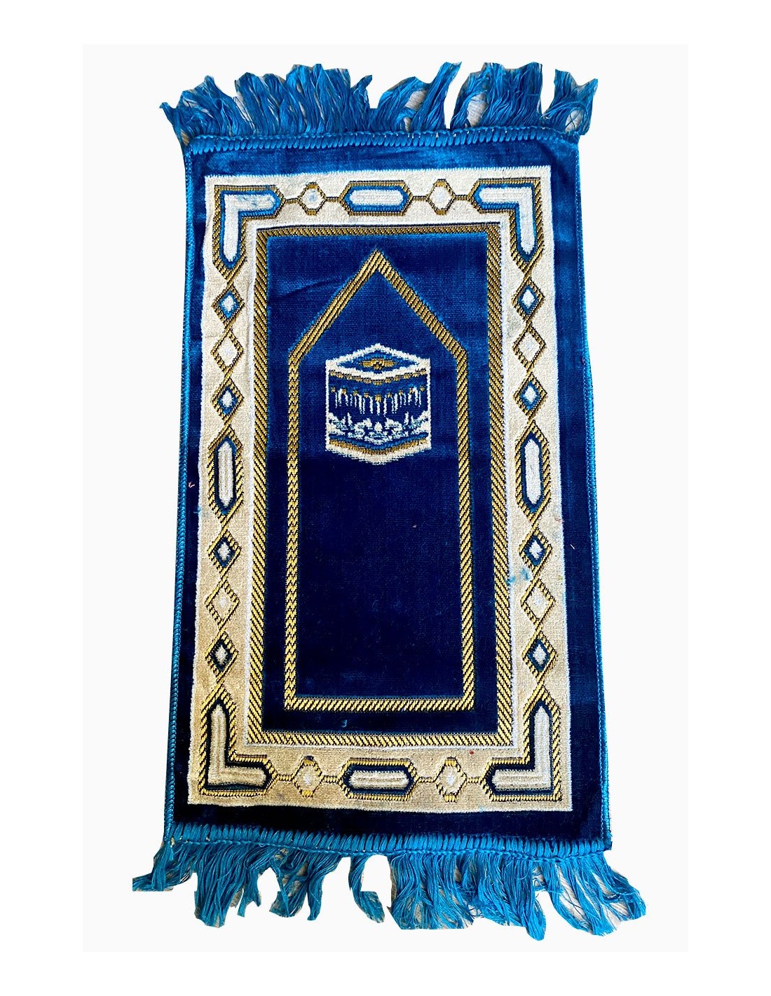 Tapis de prière enfant Makkah bleu turquoise