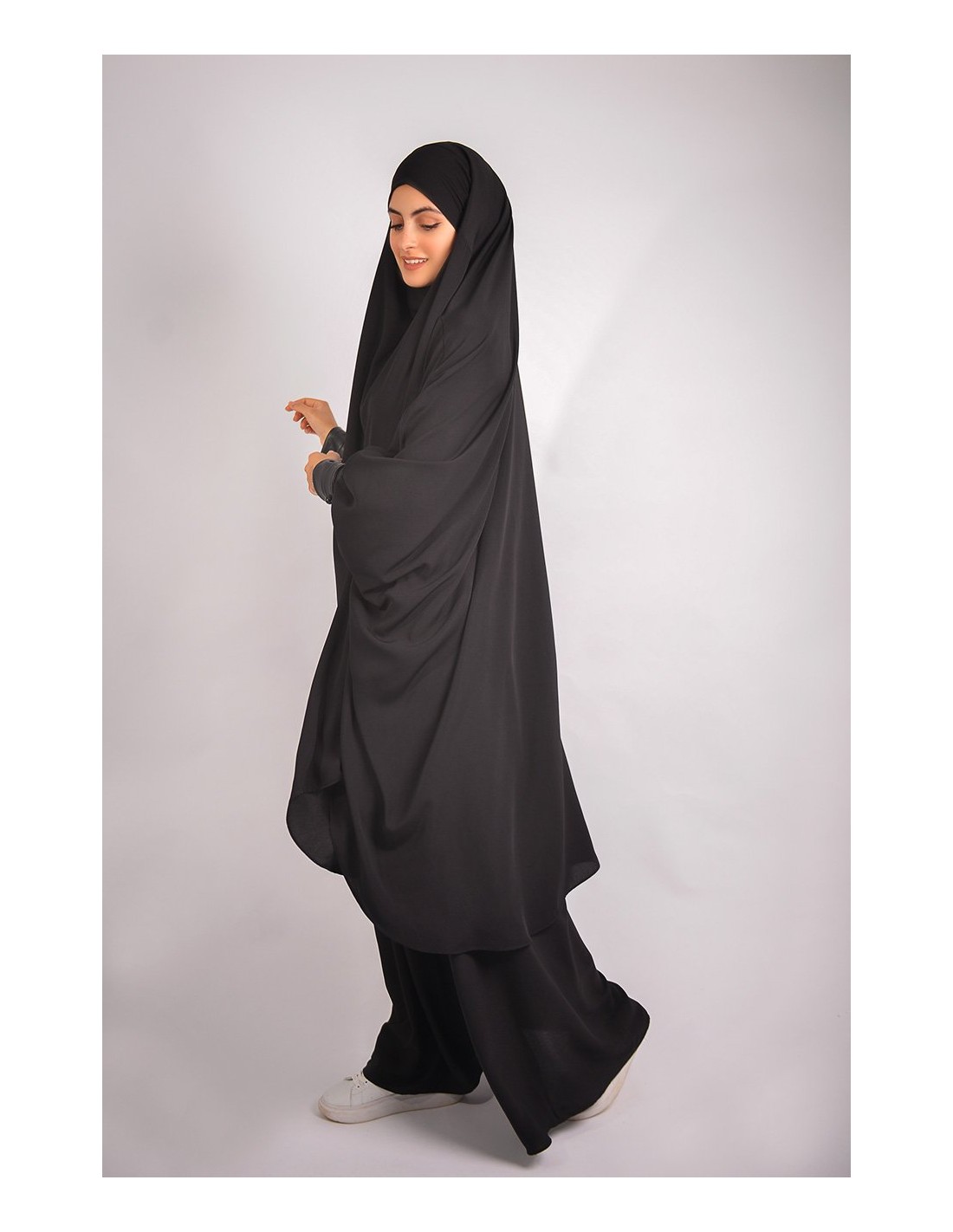 Jilbab All black Cuir