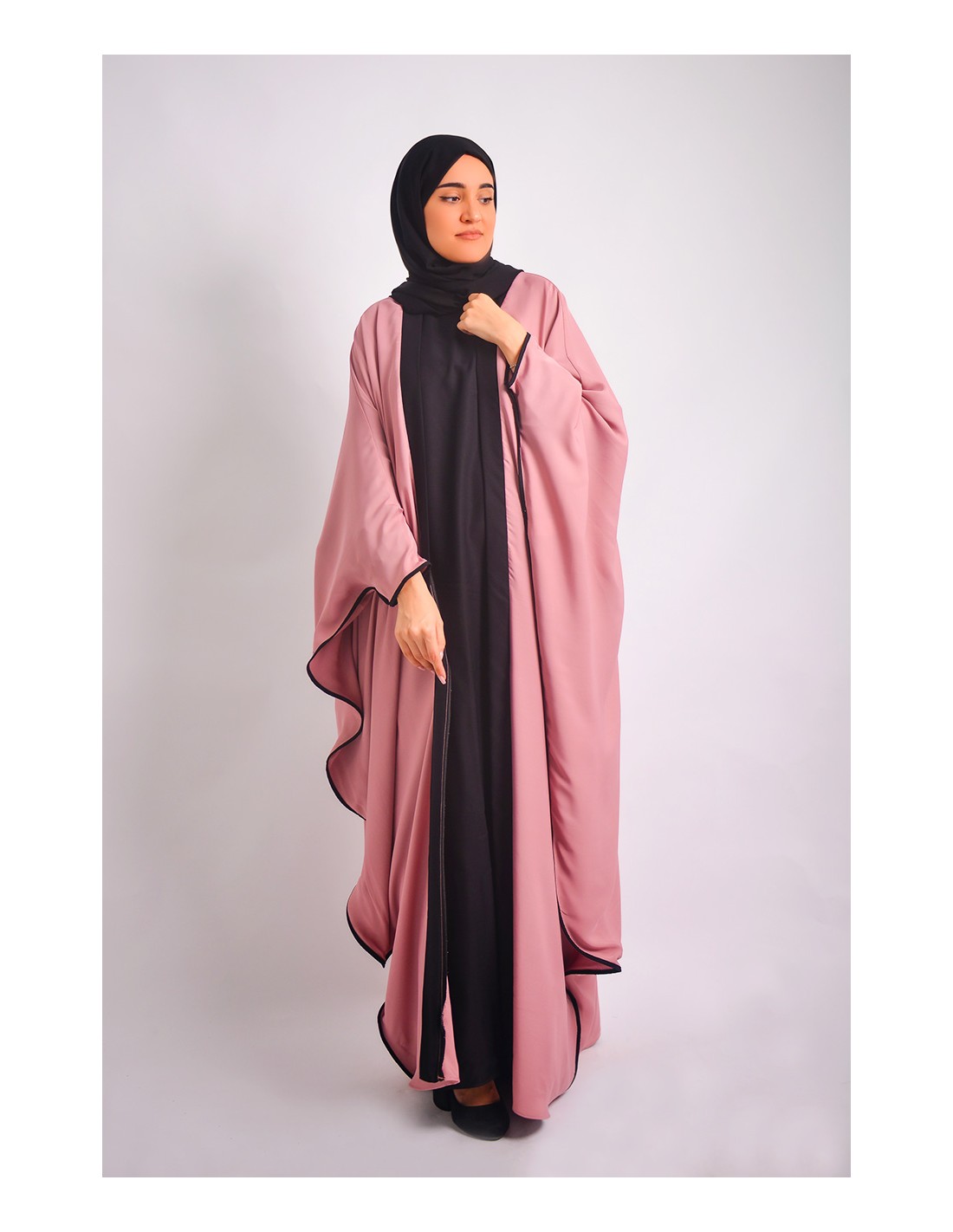 Abaya Kimono Dubai Pastellrosa