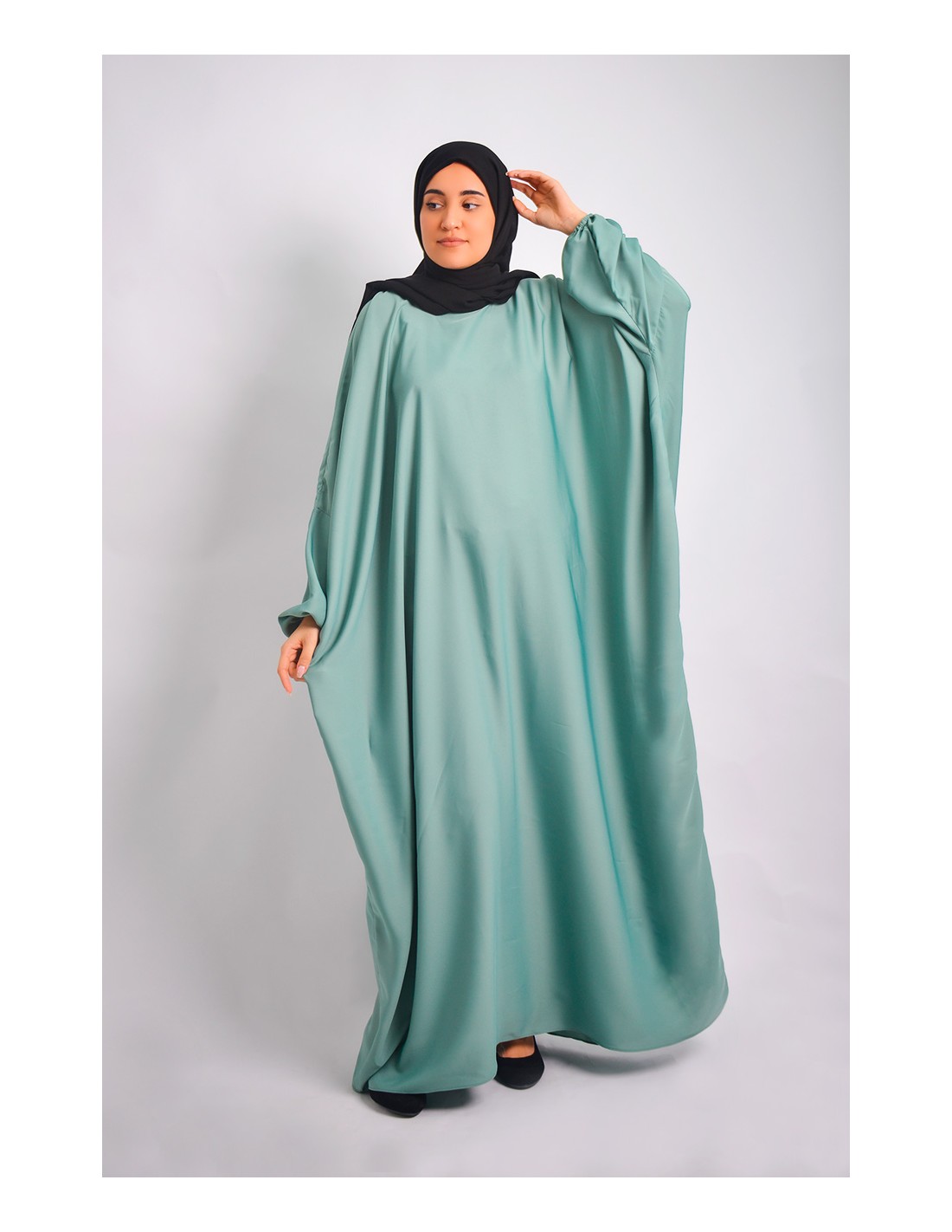 jilbab bleu turquoise