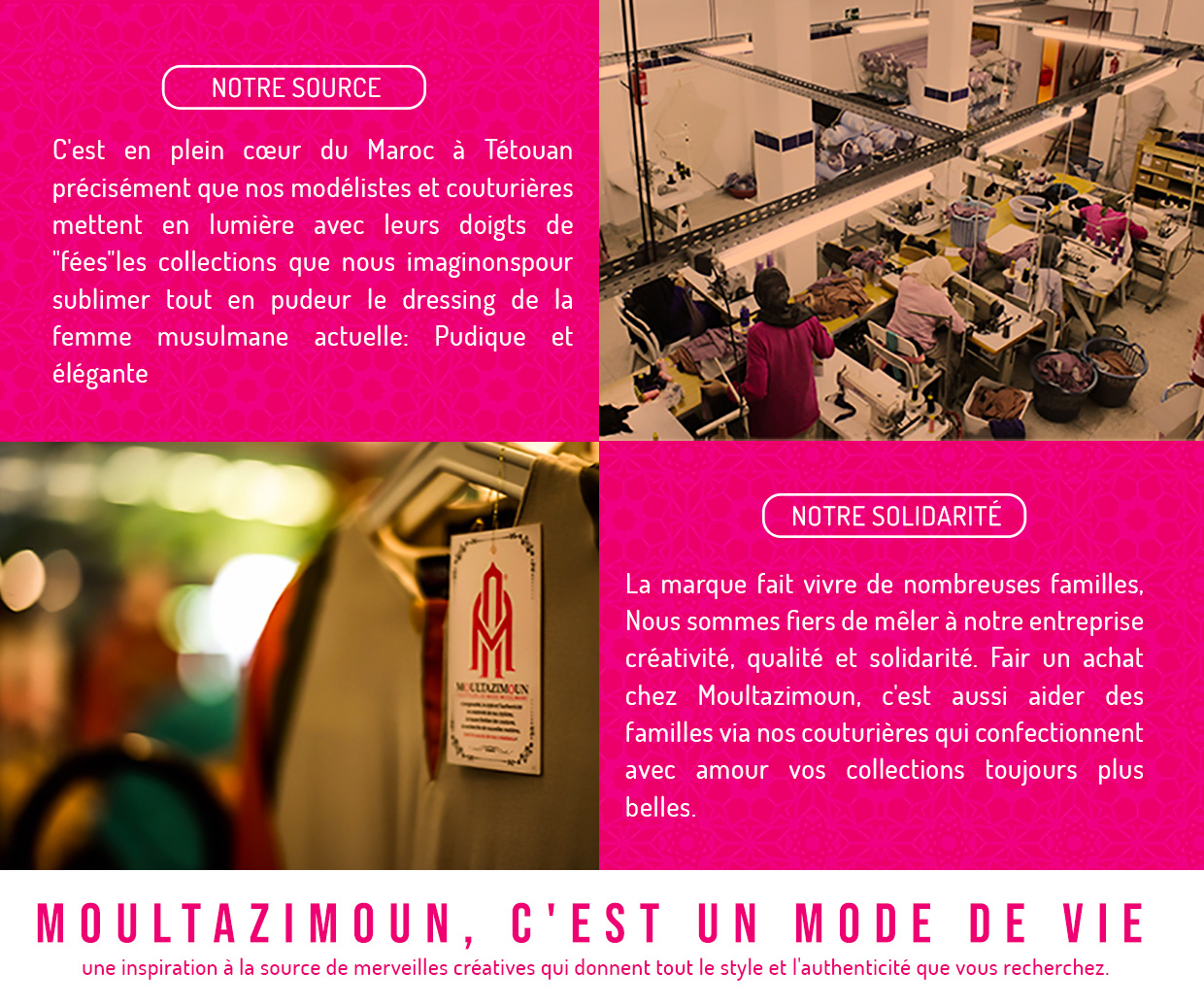 Fabrication de  hijab, abaya et jilbab